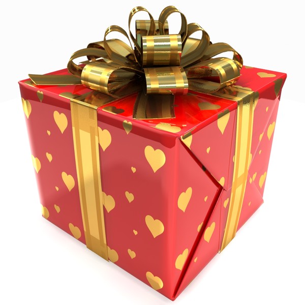 3d model of gift box red present - Gift Box Red by PROmax_